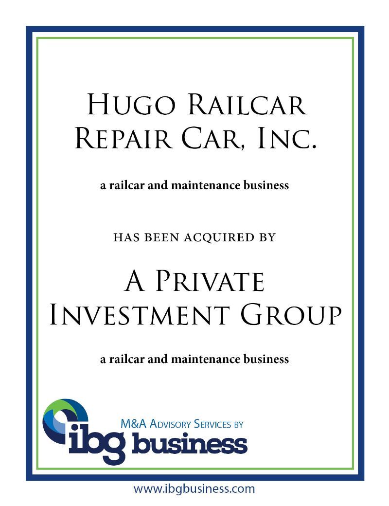 Hugo Railcar Repair Car, Inc.