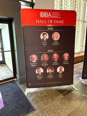 Hall of Fame banner with Johns image