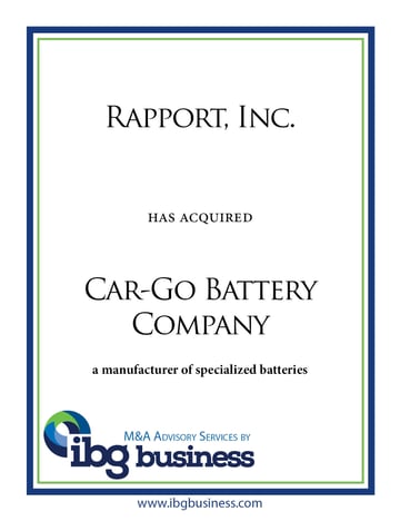 Rapport Inc & Car-Go Battery