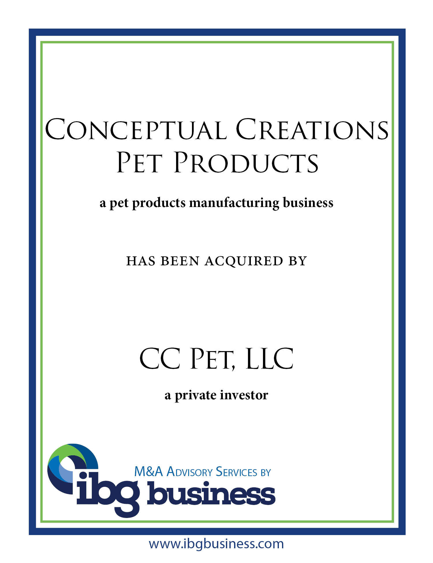 Conceptual Creations Pet Products & CC Pet, LLC