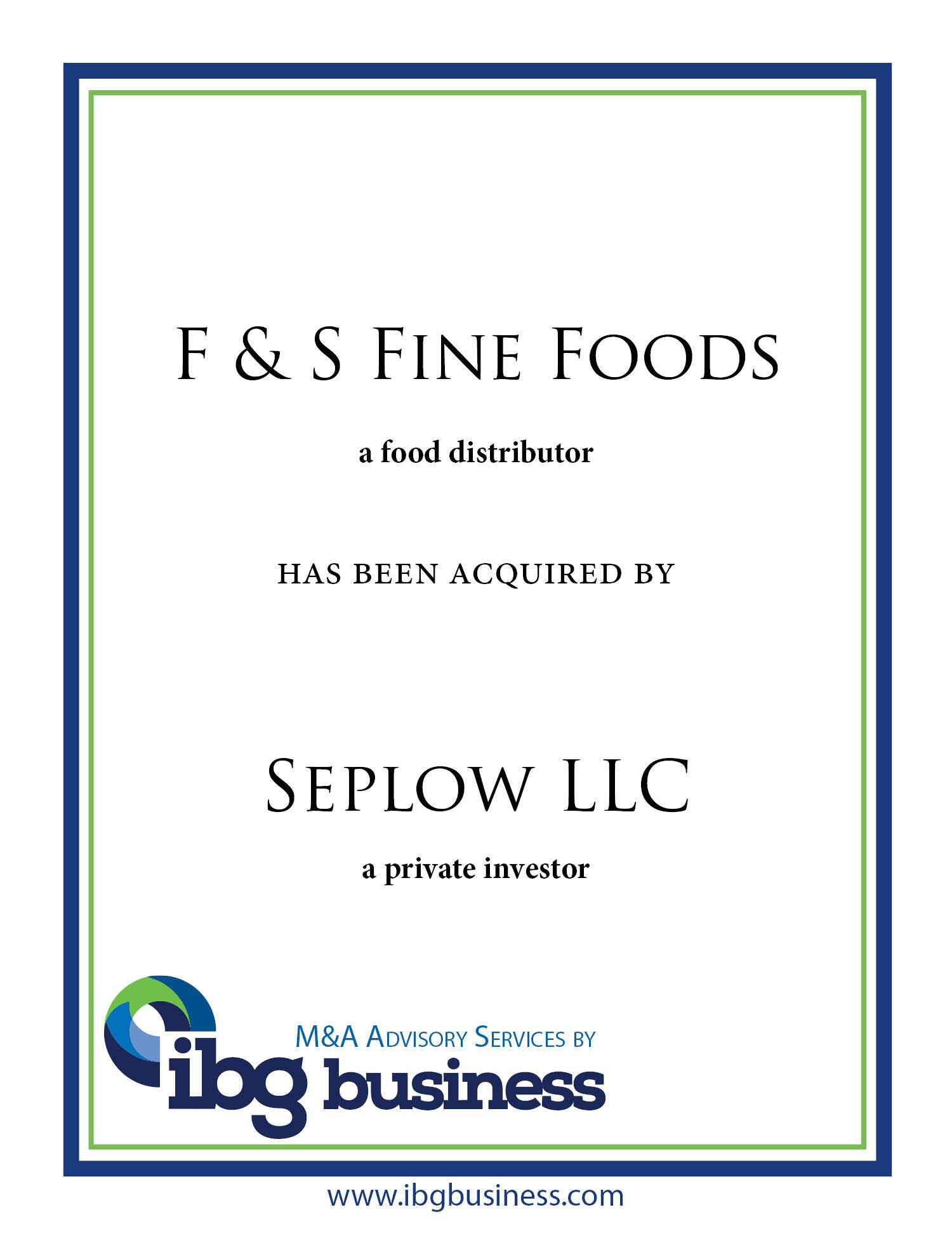 F&S Fine Foods & Seplow