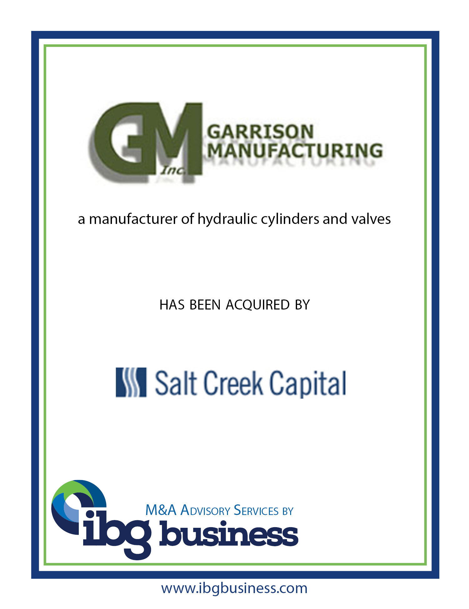 Garrison Manufacturing & Salt Creek Capital