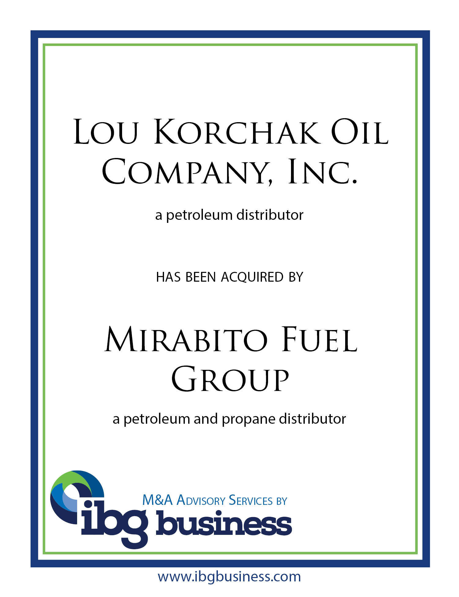 Lou Korchak Oil & Mirabito Fuel