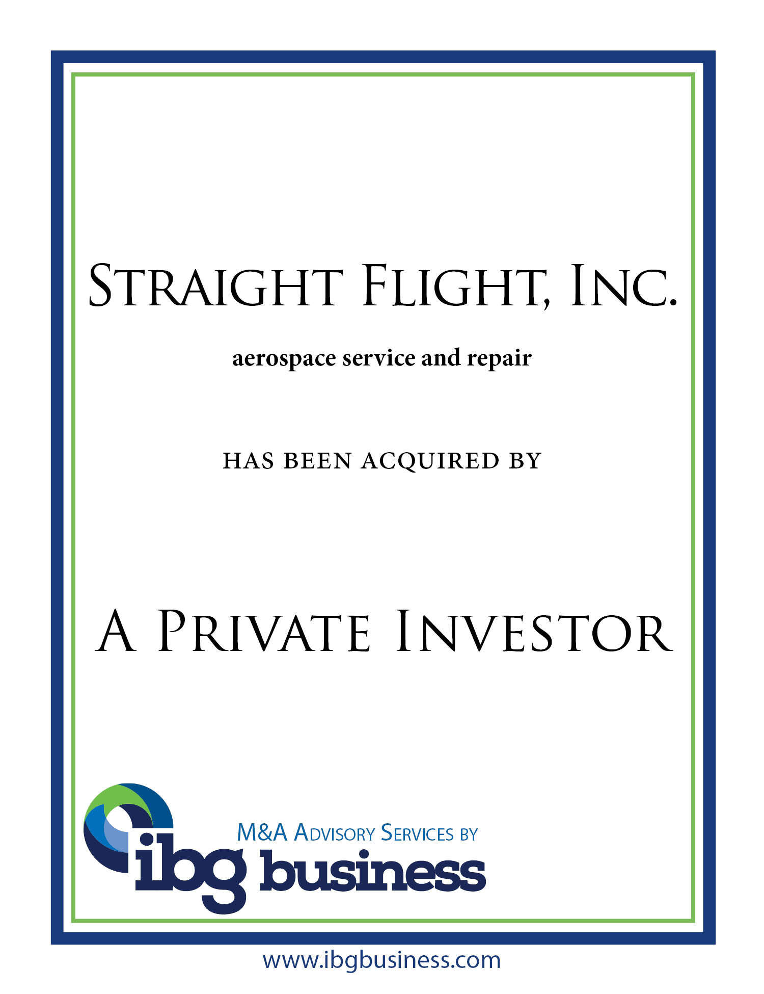 Straight Flight Inc & PI