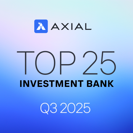 Image with the words “Axial Top 25 Investment Bank Q3 2025”