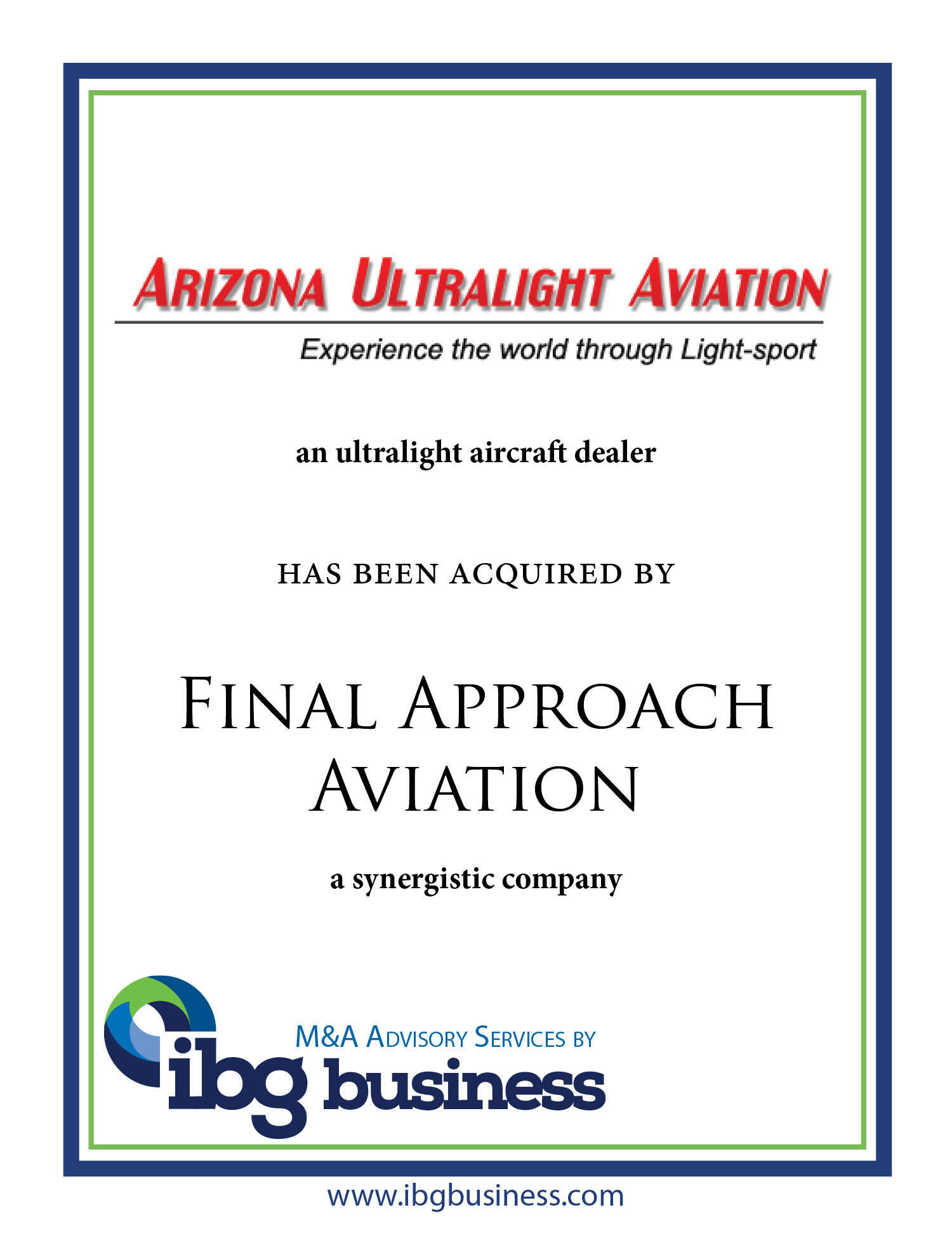 Arizona Ultralight Aviation & Final Approach