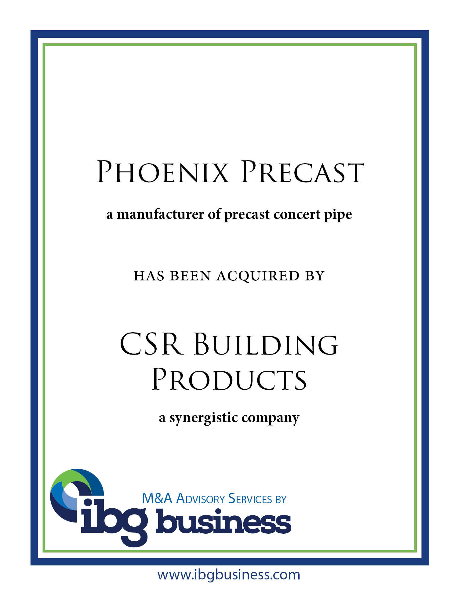 Phoenix Precast & CSR Building Products